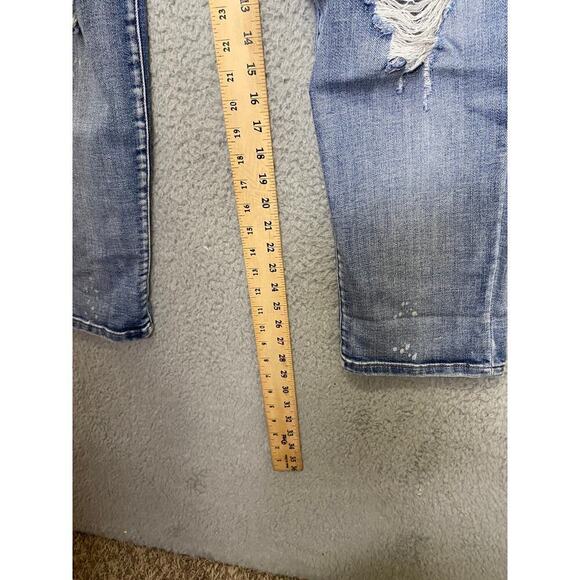 Judy Blue womens 15/32 boyfriend fit distressed denim jeans faded casual - Picture 5 of 7